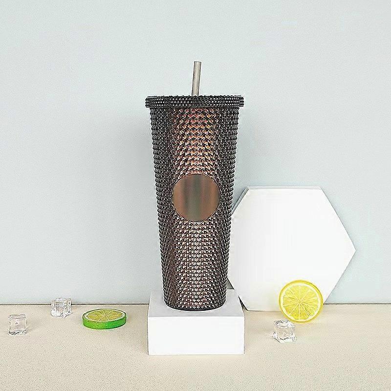 LcomQI 1PC 710ml Plastic Cup With Straw Large Capacity Recomable - Creative Durian Pattern Drinking Cup