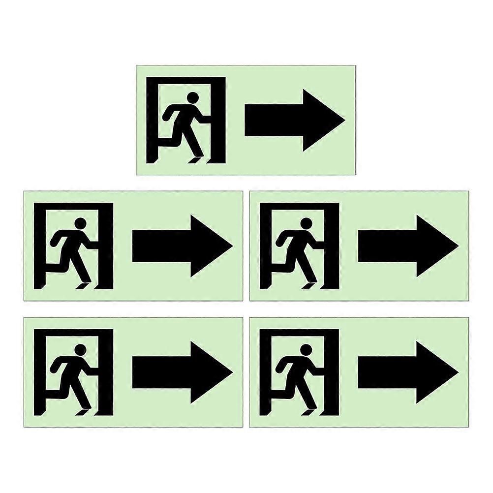 Glowing Sticker PVC Direction Indicator Sticker Includes 5Pcs Set