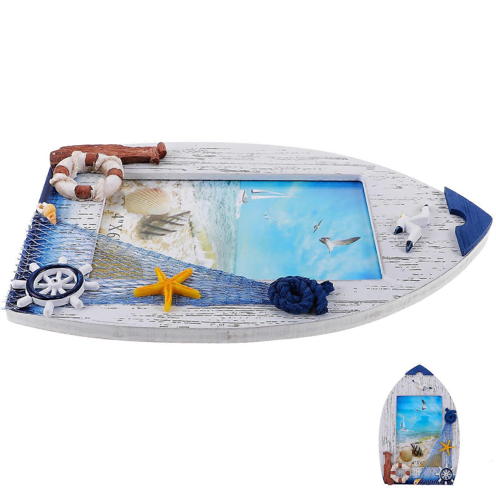 Wooden Picture Frame Beach Design Photo Frame for Display 3Pcs Pack