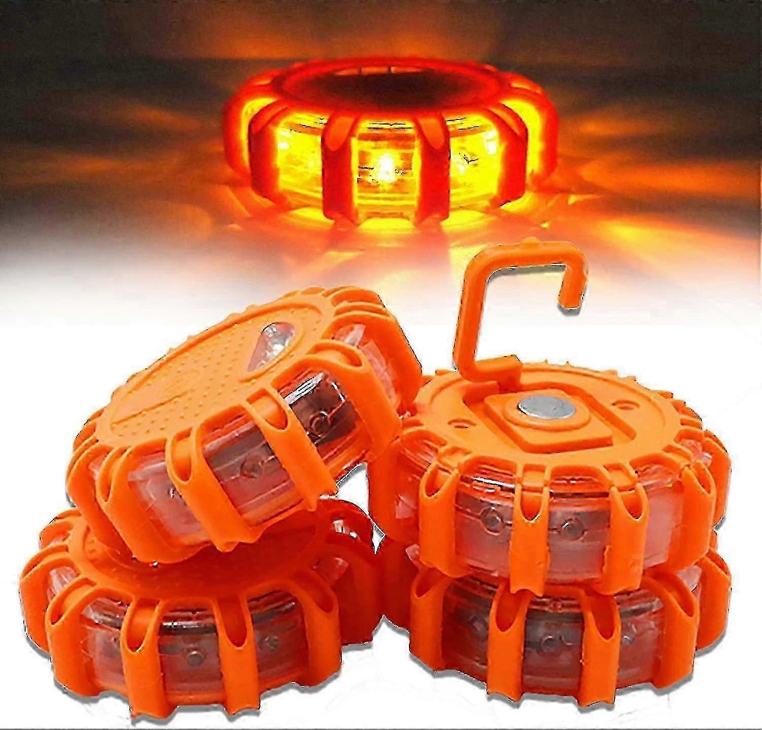 Car Breakdown Warning Lights 3-Pack, LED Emergency Flashing Beacon Disc