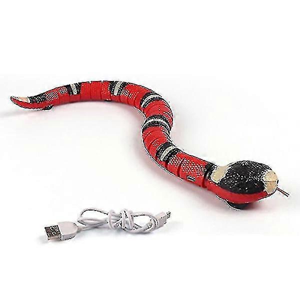 Snake toy for cat with USB charging