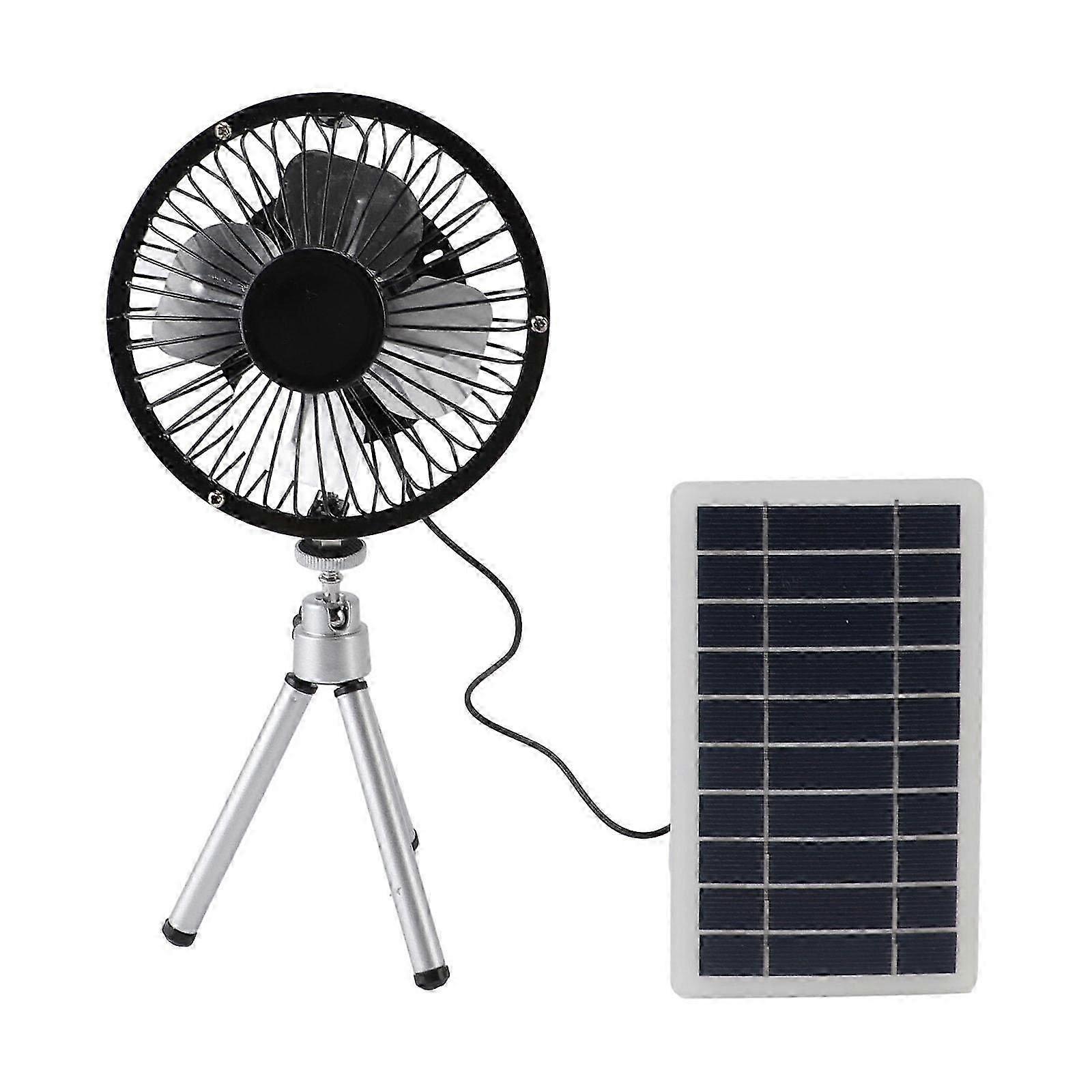 Solar Panel Fan USB Solar Powered Fan for Backpacking House Cooling