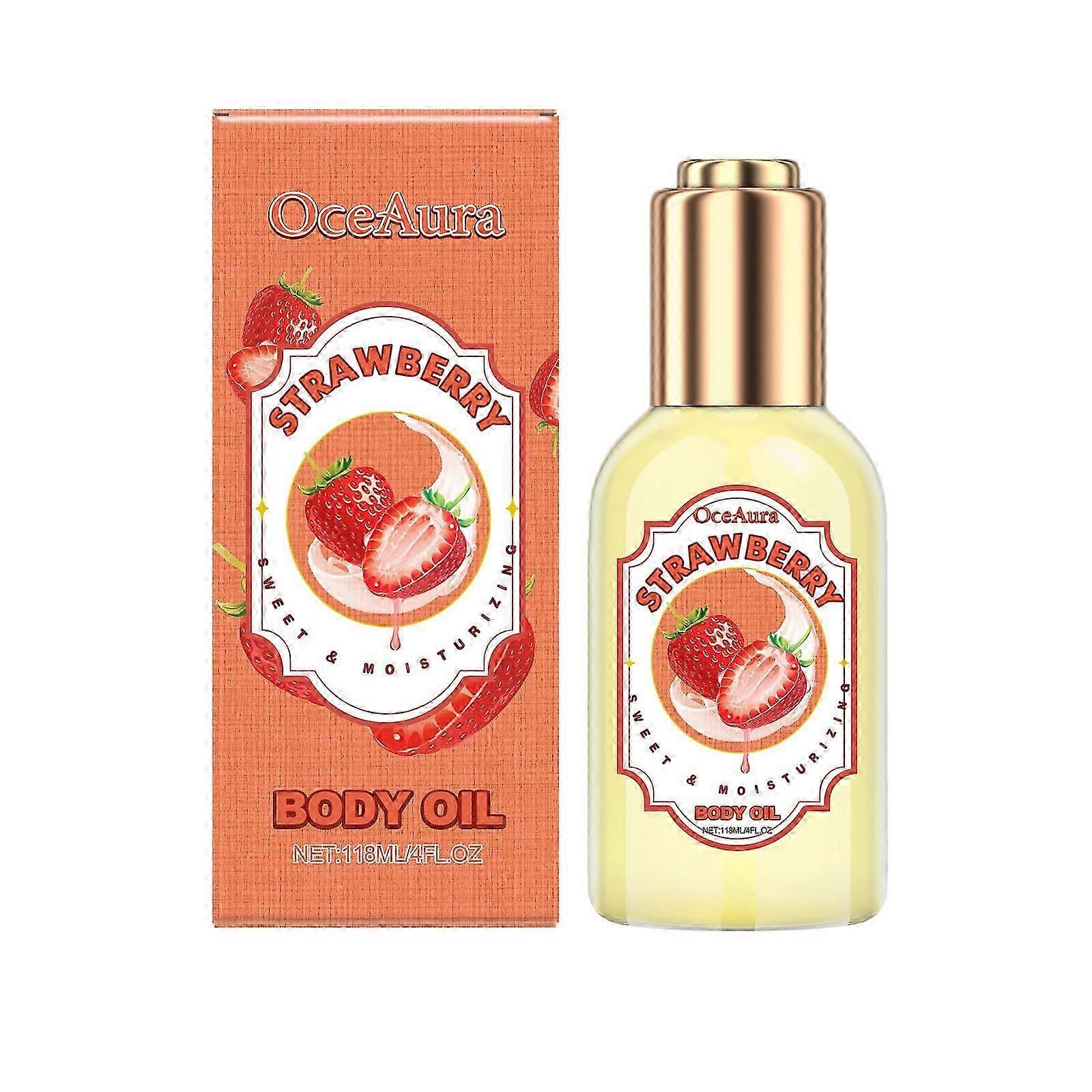 Strawberry-Flavored Body Moisturizing Care Oil