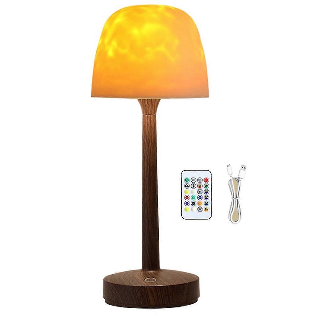 16-Color Dimmable Floor Lamp RGB Color Changing Lamp with Remote Control Water Ripple Ambiance Romantic Projection Lamp