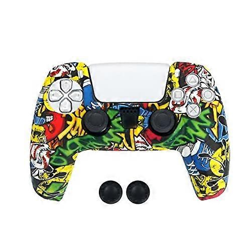 Soft Silicone Case Cover with NonSlip Grip for PS5 DualSense Controller Full Protection Multicolor