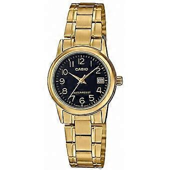 Casio #mtp-V002G-1B Heren Standaard Analoog Goudtint Roestvrij Staal