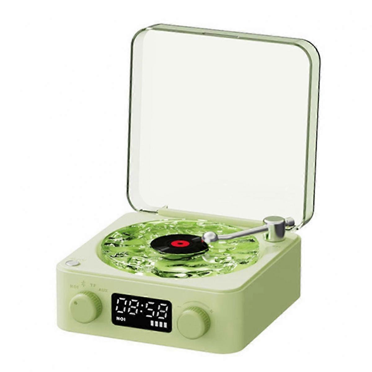 The Waves Vinyl Player Small Retro Bluetooth-Compatible Speaker Turntable Vinyl Record Player