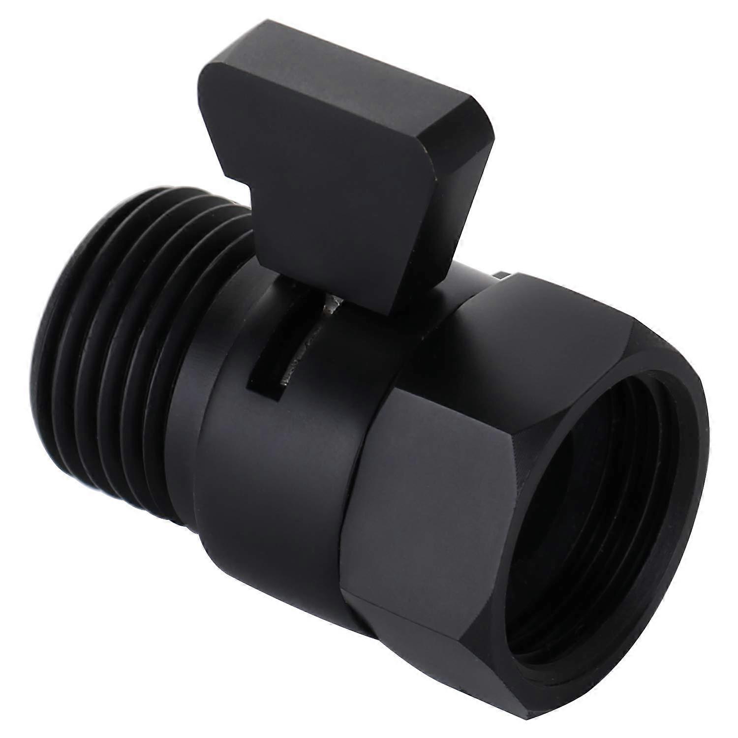 Matte Black Shower Flow Control Valve G1/2 Brass Shut Off with Water Saving LeakProof Design