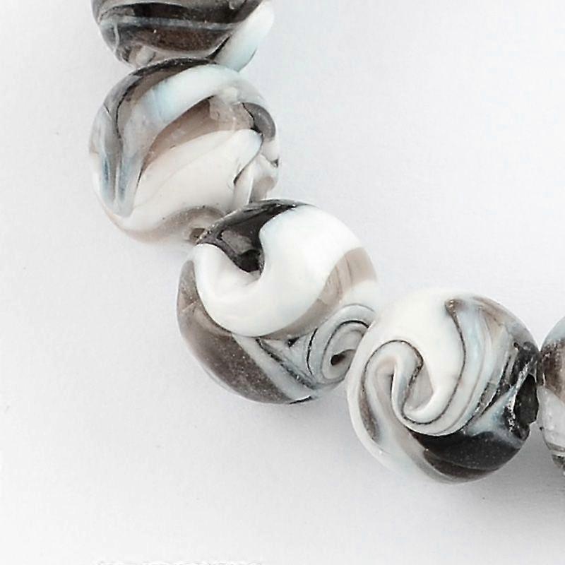 Handmade Lampwork Beads Round Coconut Brown 14mm Hole: 1~2mm