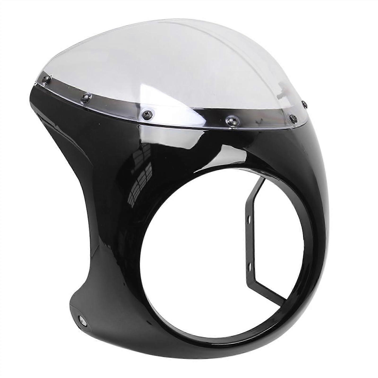 7 Inch Motorcycle Headlight Fairing Windshield Kit for Harley Cafe Racer Matte Black