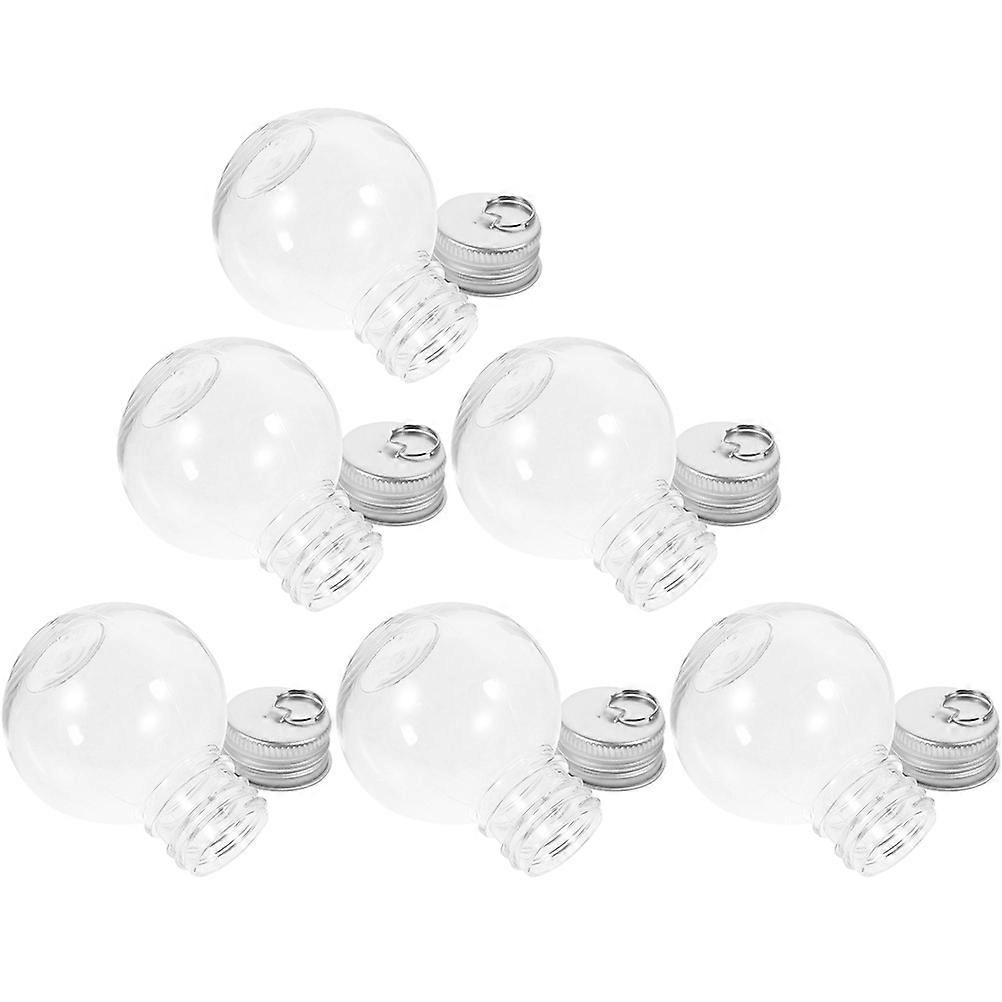 Beverage Container for Juice Storage 6Pcs Portable Clear Bulb Shaped Bottles