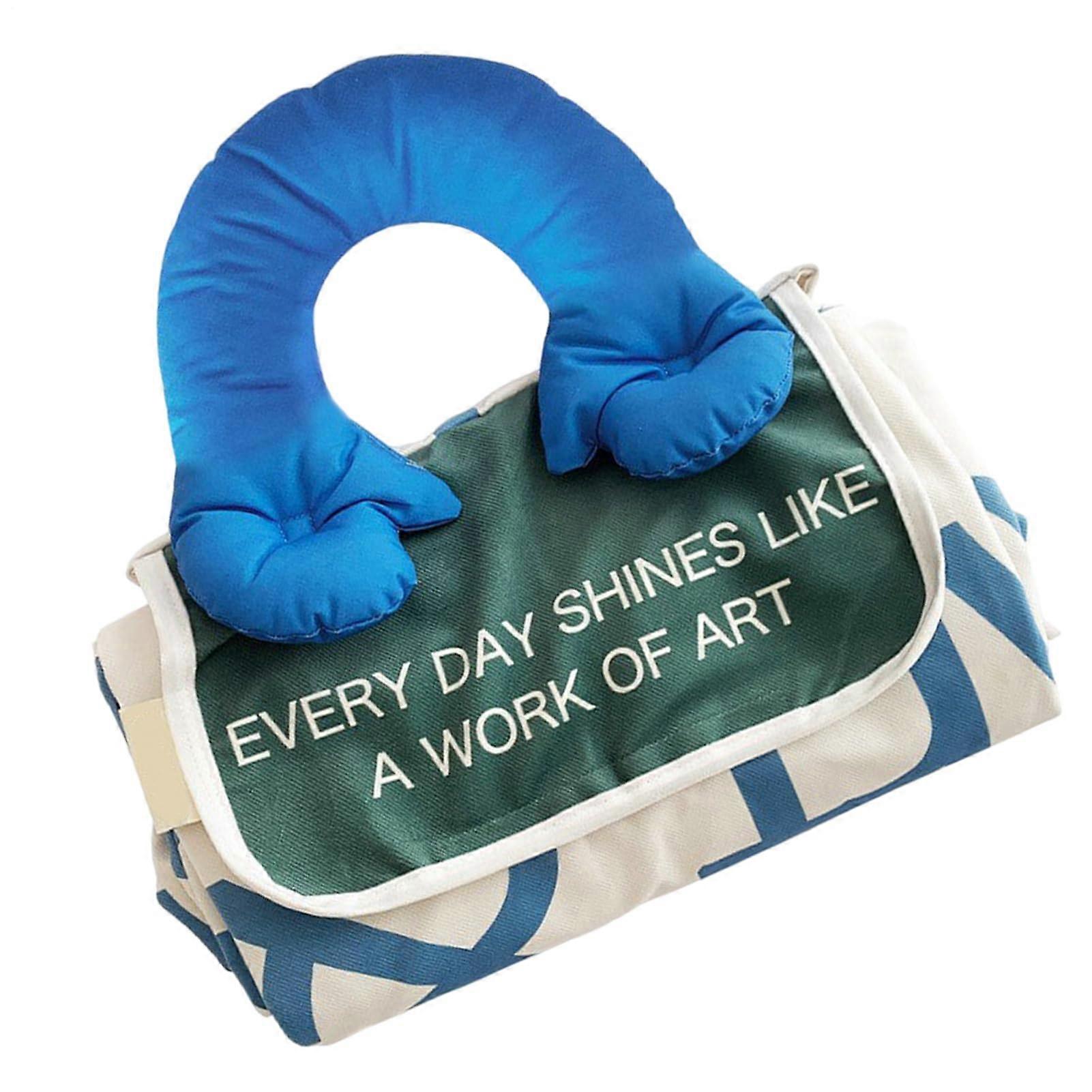 Waterproof Sandproof Beach Picnic Blanket Foldable Lightweight Camping Mat with Handle 150x200cm