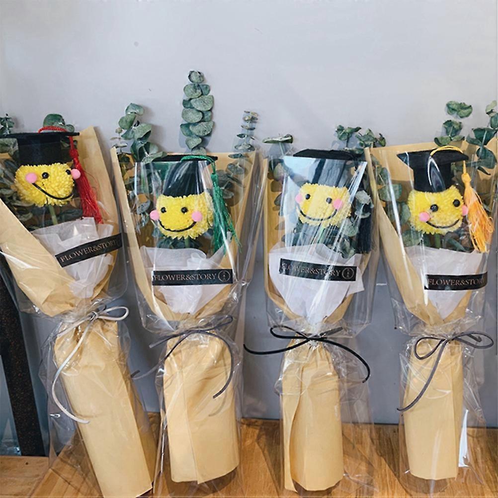 Doctoral Cap Party Decoration for Graduation 5Pcs Green