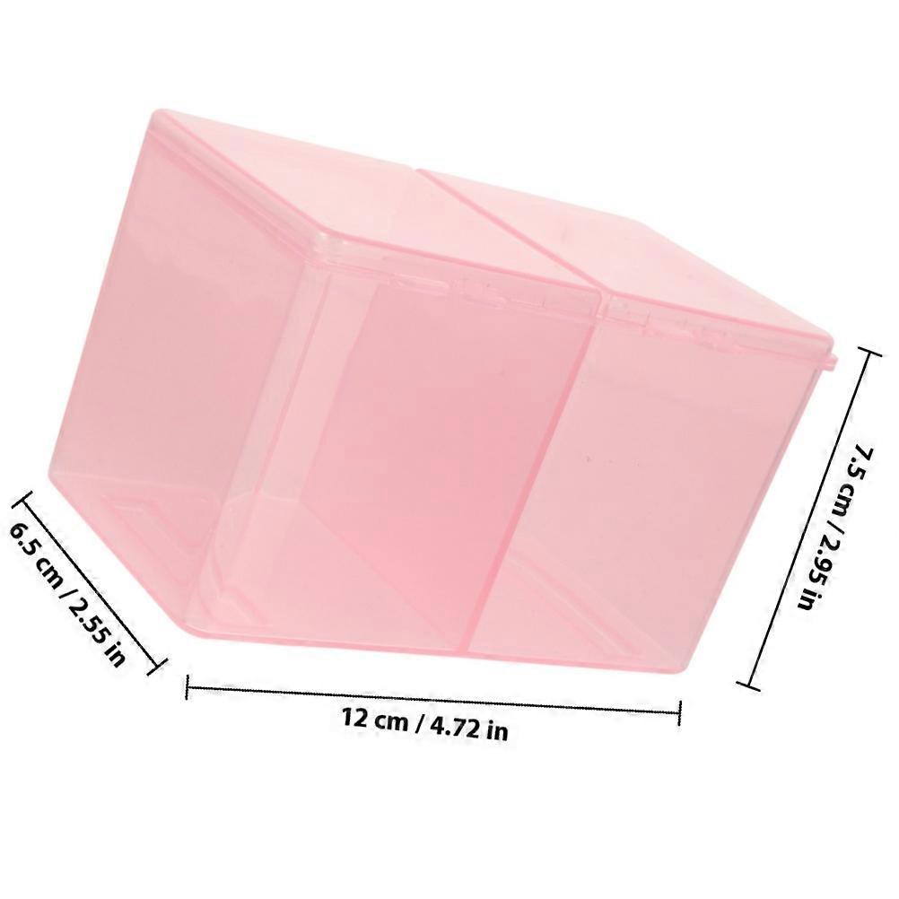 Cotton Swabs Holder Compartments Box for Storage Use 2Pcs with Lid
