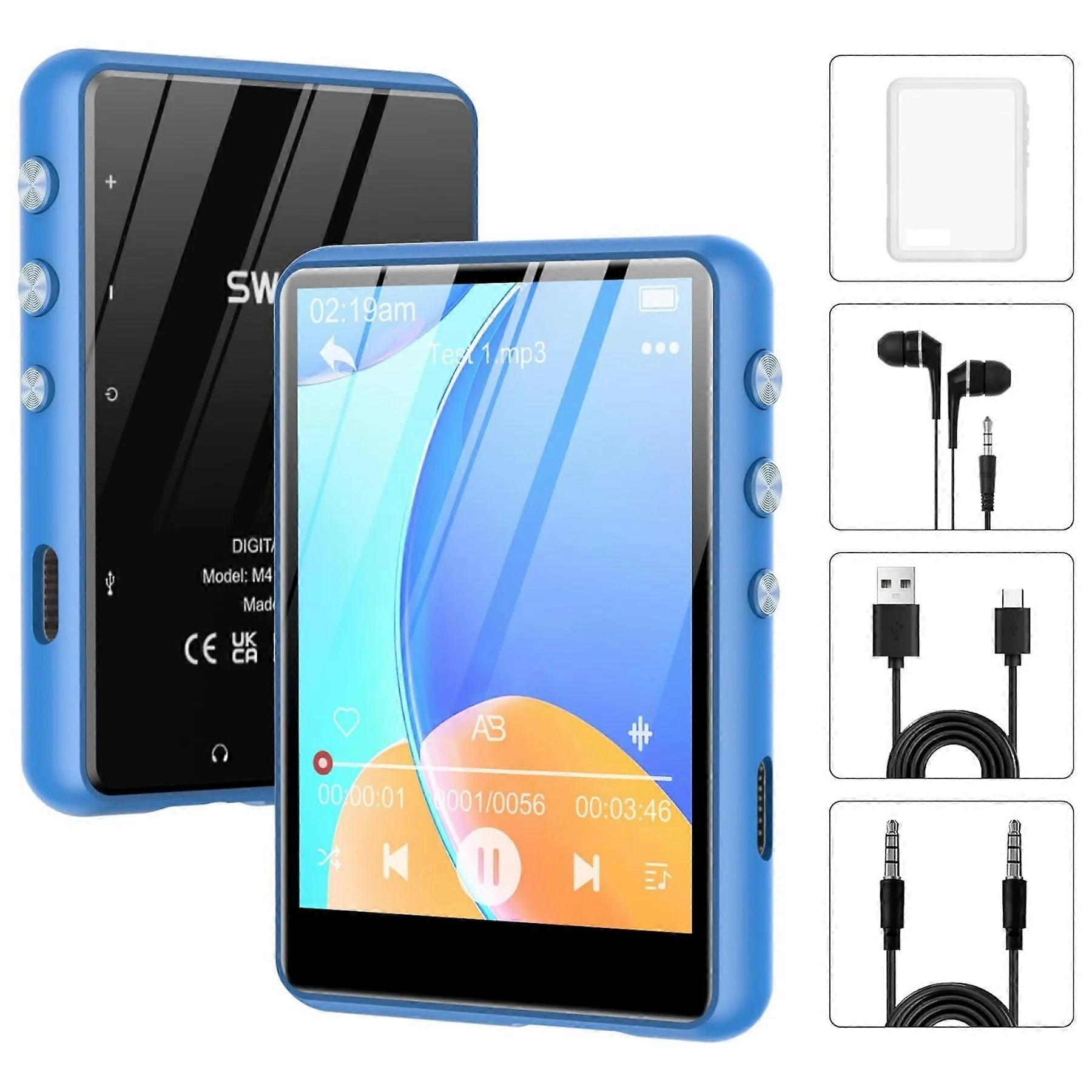 64gb Bluetooth 5.3 Mp3 Player Touchscreen, Fm Radio Hd Speakers, Expandable To