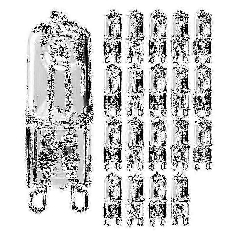 20PCS G9 Halogen Dimmable Bulbs 20W Transparent szsh02