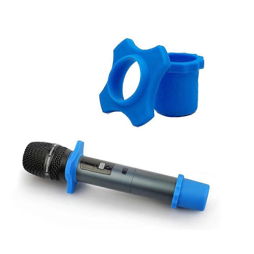 Microphone Silicone Protective Cover Set with AntiSlip Ring for Wireless and Wired KTV Mics