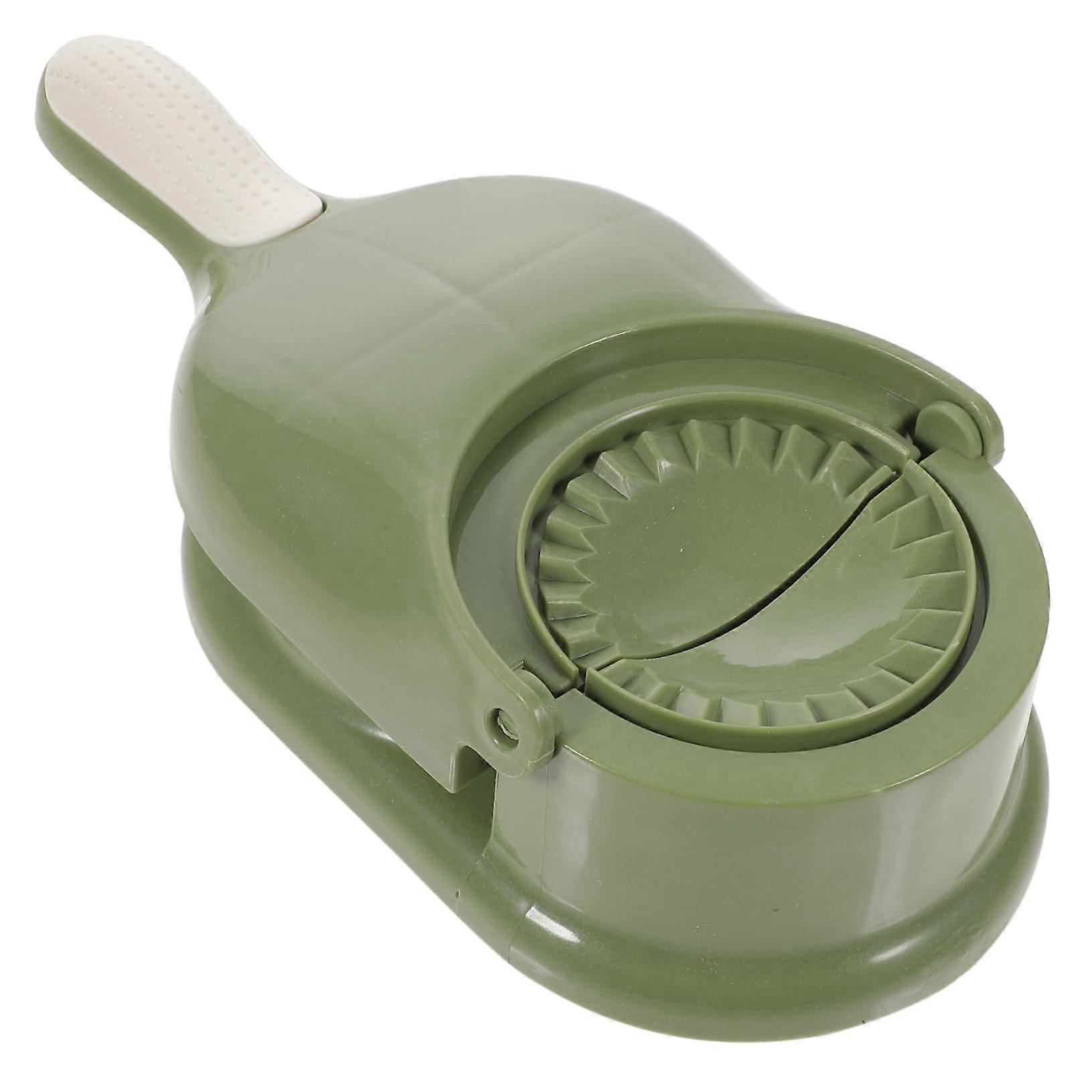 Manual Dumpling Maker with NonStick Surface Dumpling Skin Mold and Ergonomic Handle Green