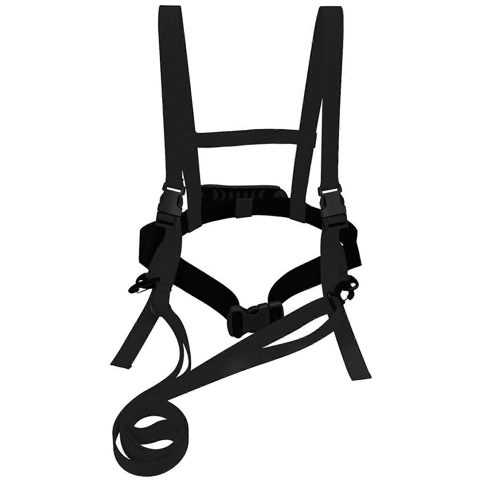Adjustable Kids Ski Training Harness with Speed Control and Safety Support for Beginners  Black
