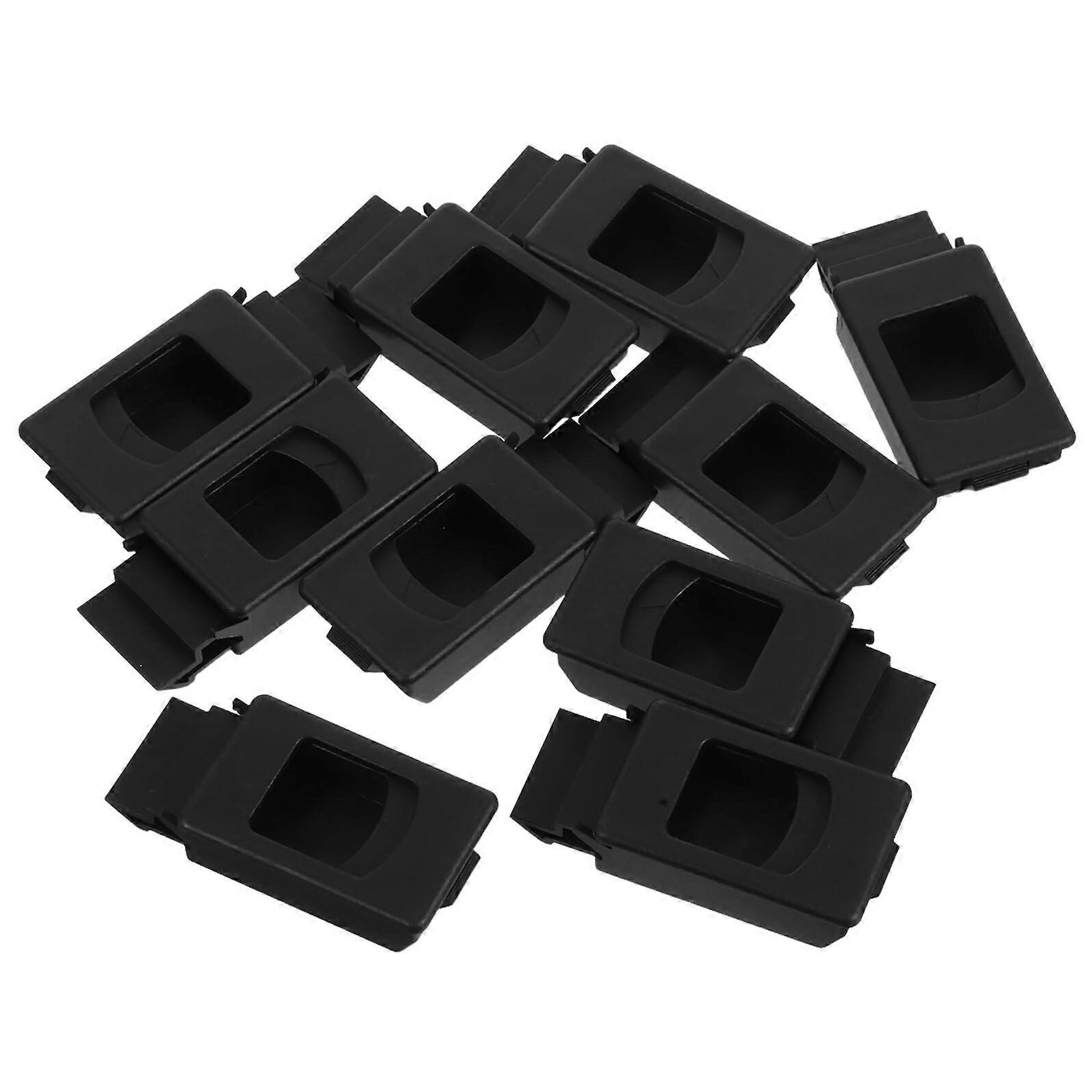 10pcs ABS Plastic Cabinet Door Latch Concealed Mount Lock Easy Install SpaceSaving for Home Office