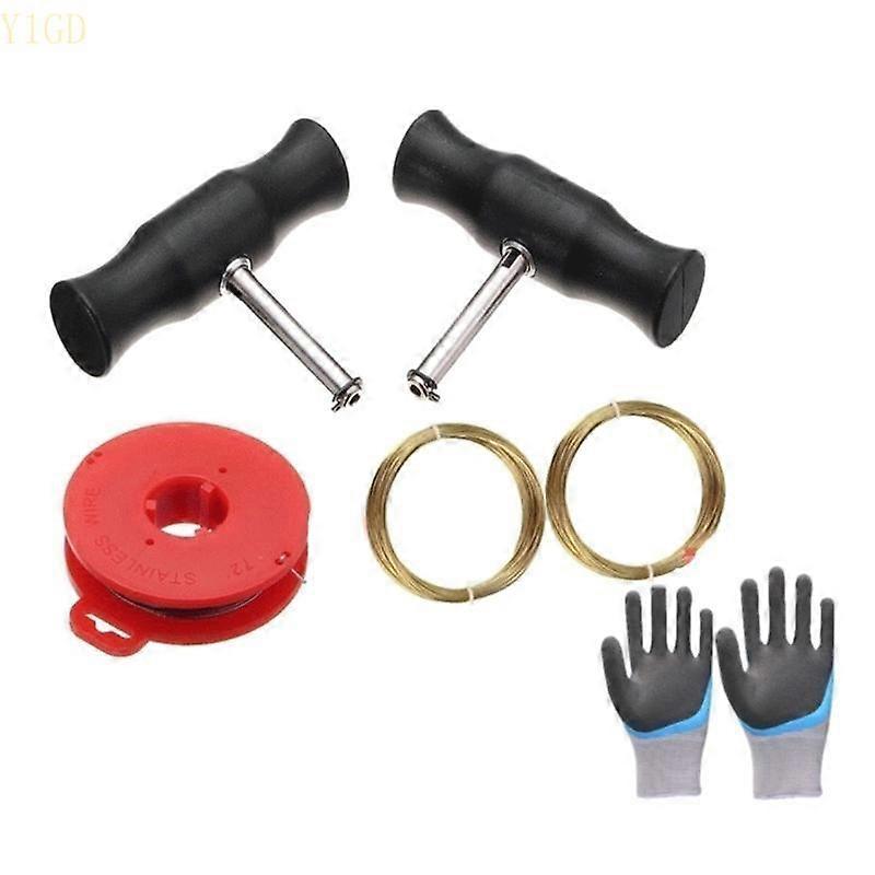 y1gd Car Windshield Repair Tool with Handle Universal Windshield Cut Out Wire