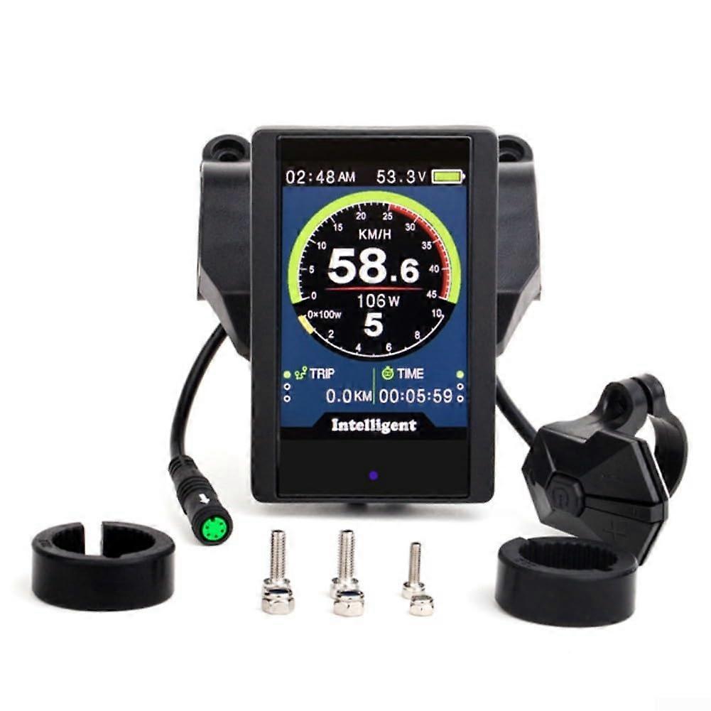 EBike LCD Display 3.2Inch IPS Screen with UART Upgrade, Speed and Mileage Tracking
