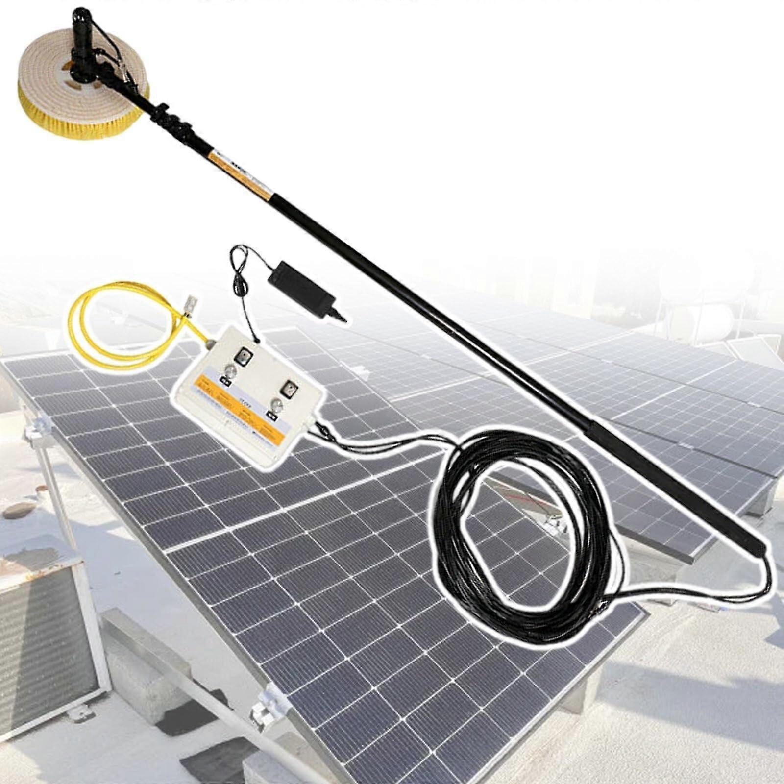 Solar Panel Cleaning Tool with Dual Power Mode, 7.5m Telescopic Pole and Automatic Water Supply