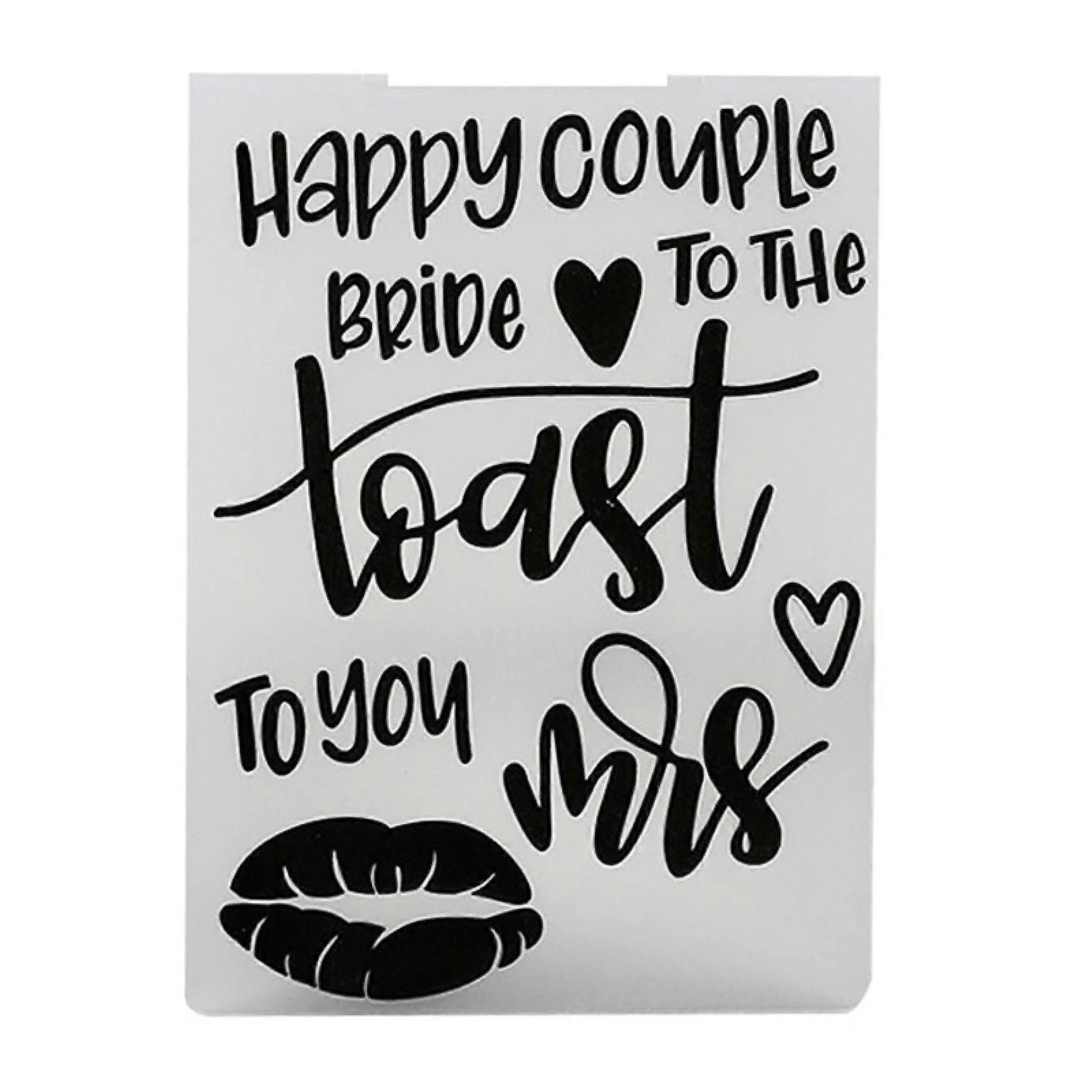 Embossing Folder Plastic Phrase Template 10.5x14.7cm for Card Making Scrapbooking Crafts