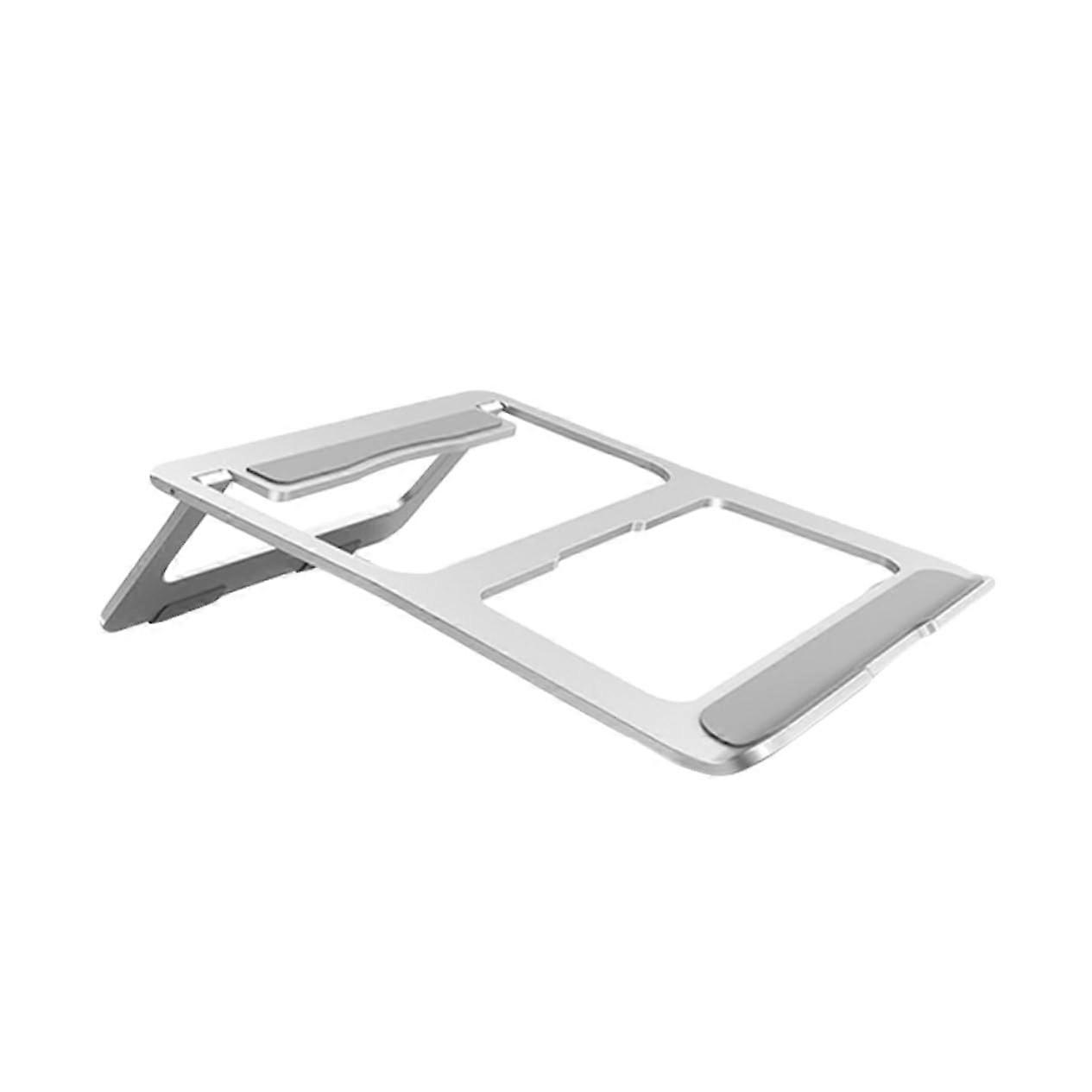 Adjustable Aluminum Laptop Stand with Ergonomic 18° Elevation, Foldable Riser for MacBook