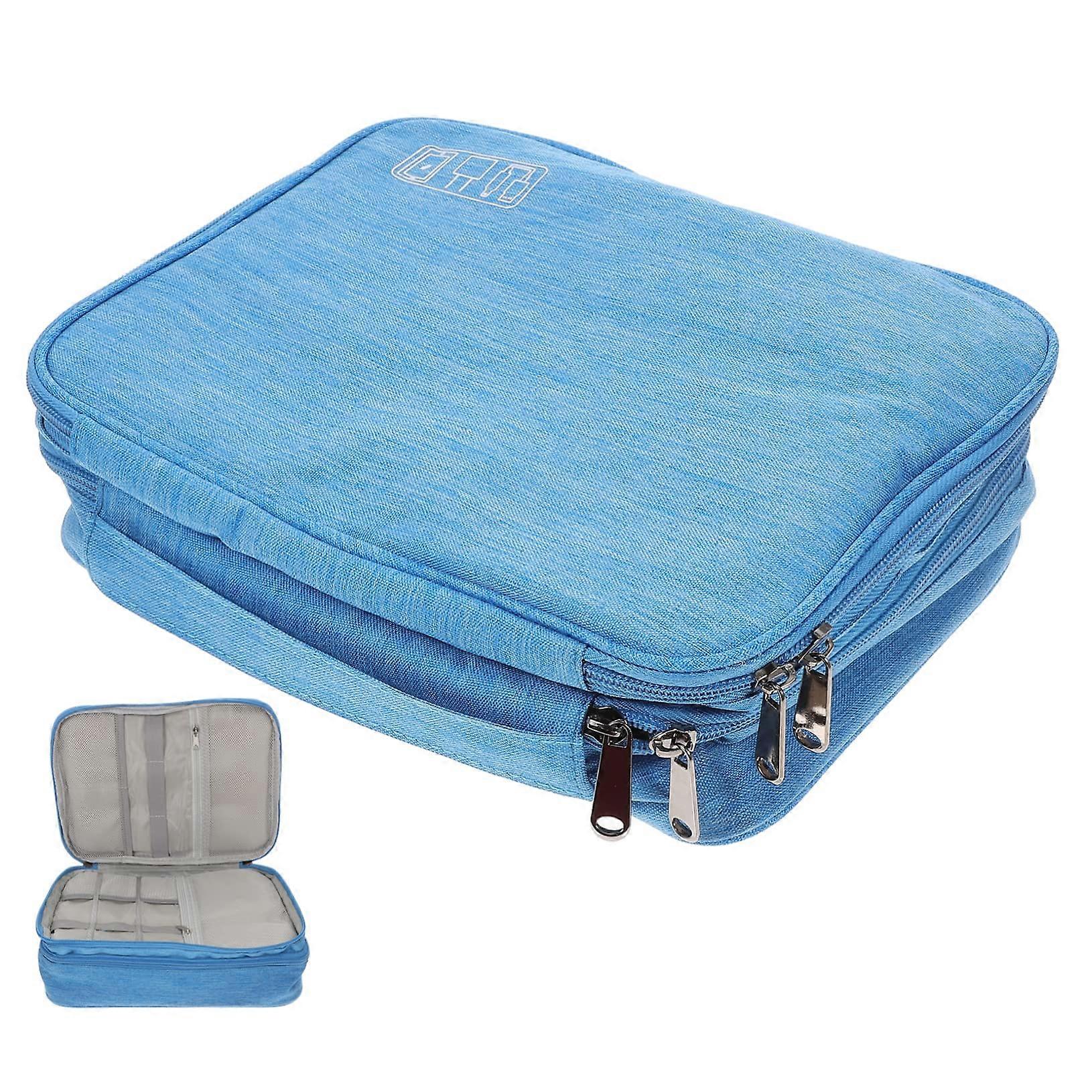 Electronics Organizer Bag with Multiple Compartments, Travel Cable Storage Pouch for USB and Earphones