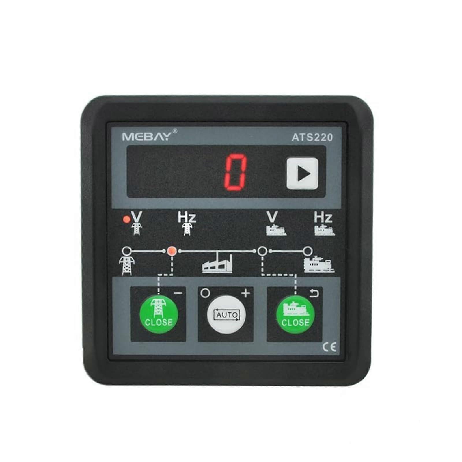 Mebay ATS220 Automatic Transfer Switch for Generator, Single Phase ATS Controller 30300V Panel Mount