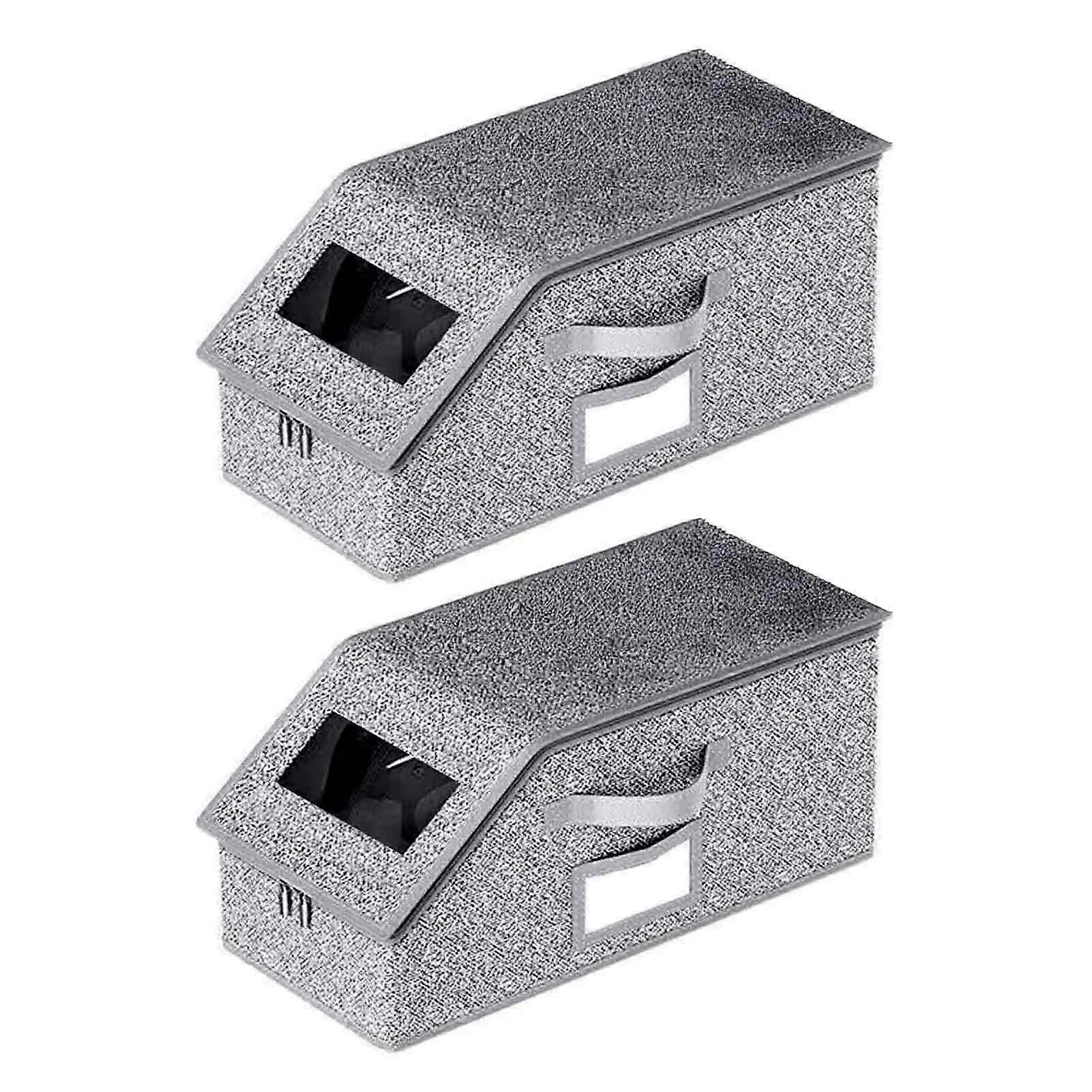 Stackable Hat Organizer Box with Dustproof for Cap Storage