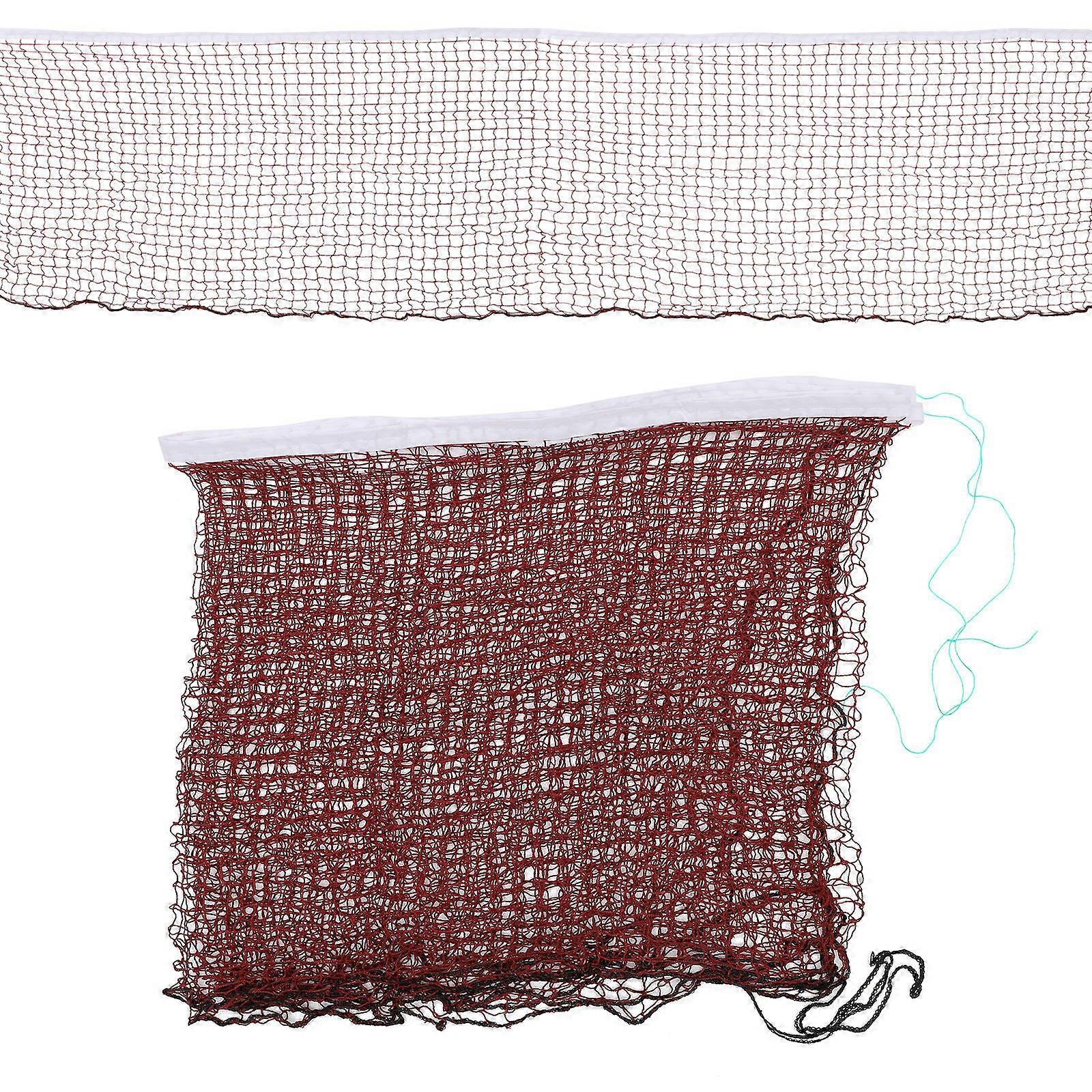 Dark Red Beach Volleyball Net Lightweight Foldable Badminton Net 4Pcs Set