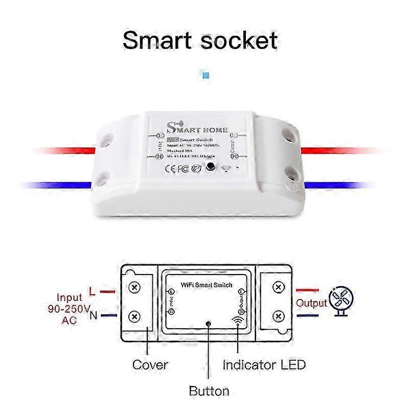 Smart WiFi smart pass-through wifi switch control Remote home controller