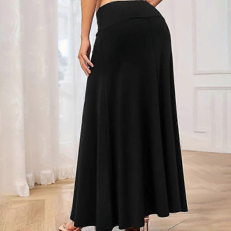 Women's Summer Knit Casual Solid Colour Long Half Skirt