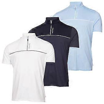 Calvin Klein Herre Grange Mock Neck Fugttransporterende Golfpoloshirt