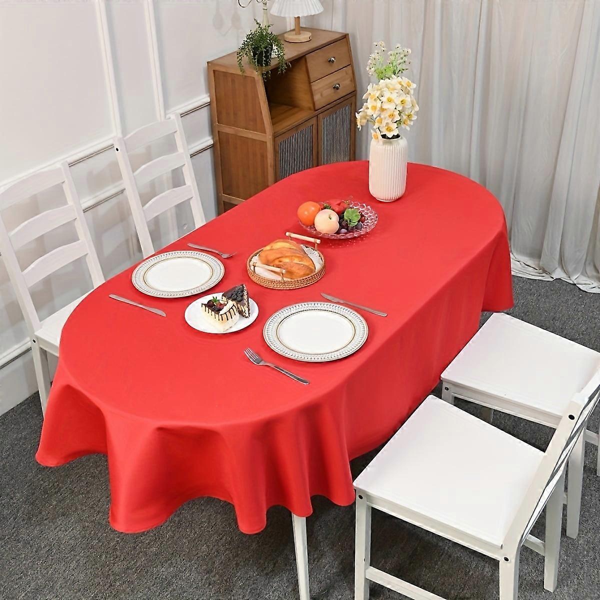 [Polyester Solid Tablecloth] Polyester 1pc Solid Color Tablecloth - Wedding Decor, Party Supplies, Holiday Decor
