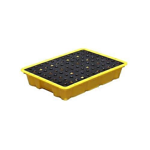 Spill Containment Pallet for Oil Drum Storage, LeakProof Stackable Design with Removable Grate