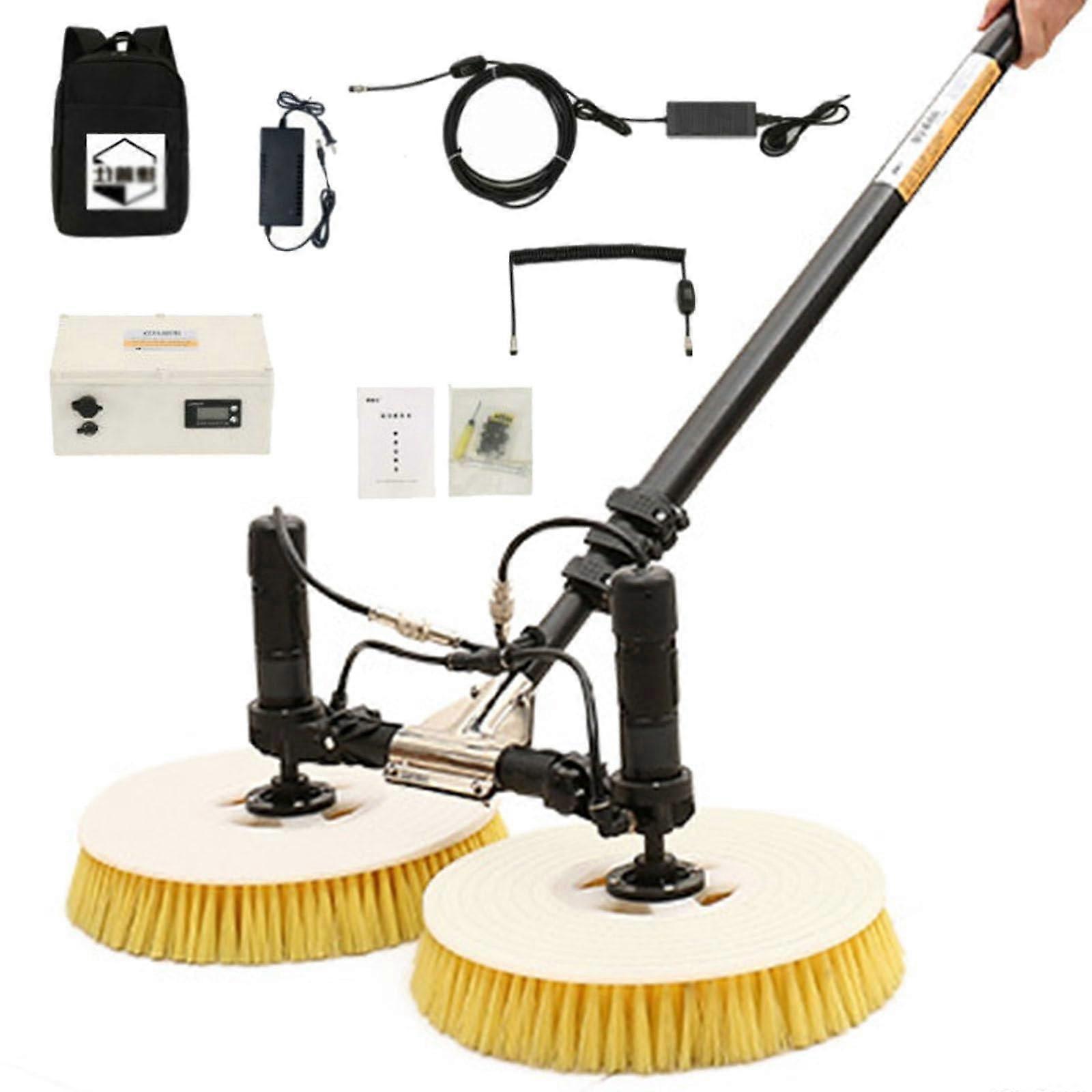 Telescopic Solar Panel Cleaning Brush 5.5m Electric Extended Reach Automatic Pole Kit