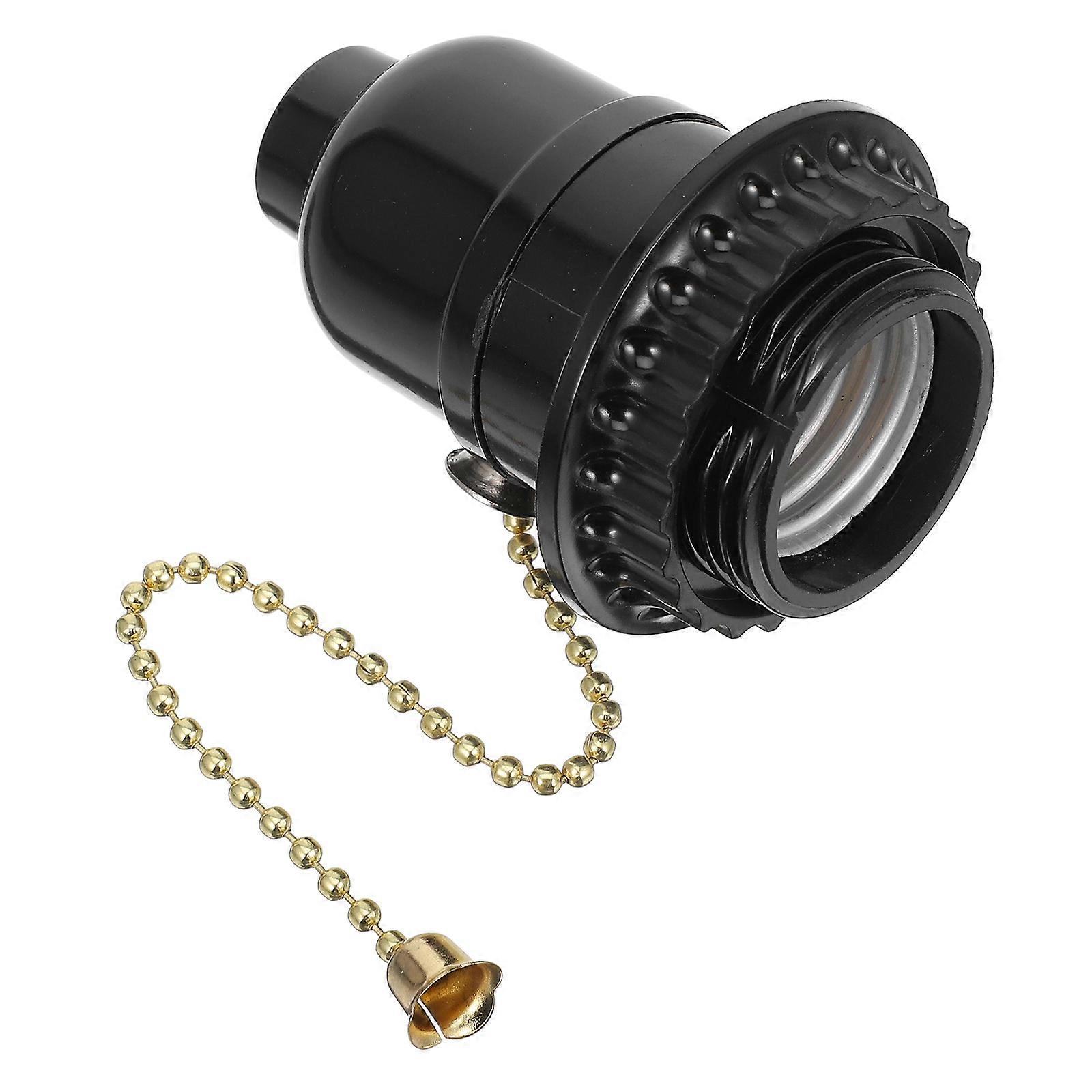 Ceiling Light Lamp Holder Lamp Base with Pull Chain Replacement E27 Lamp Holder with Pull Chain