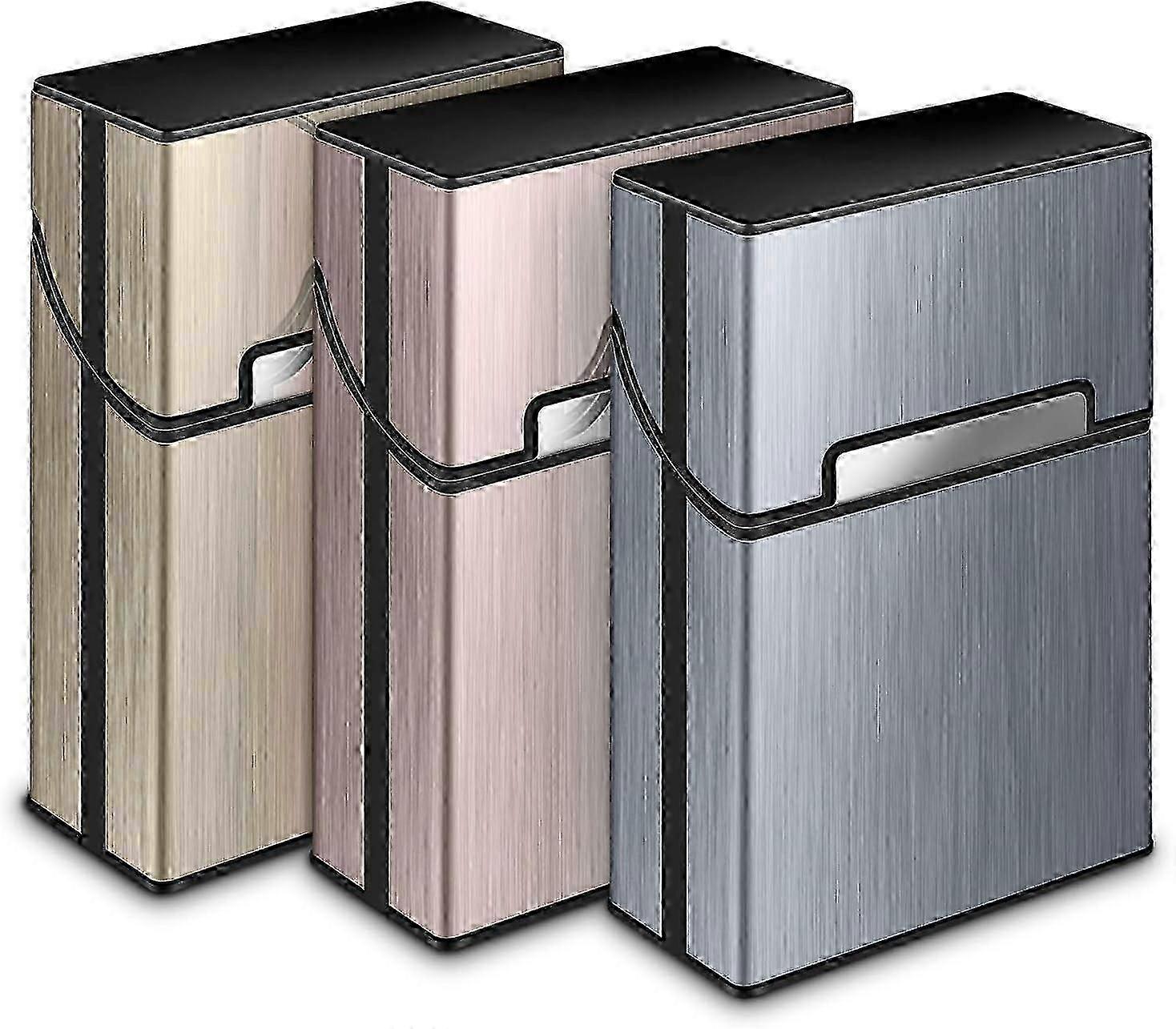 3er-Pack kompaktes Zigarettenetui mit Schnappverschluss