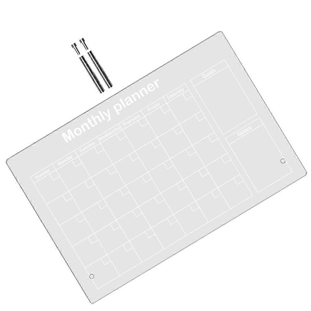 Acrylic Clear to Do List Board with Dry Erase Function 3Sets for Desk Use