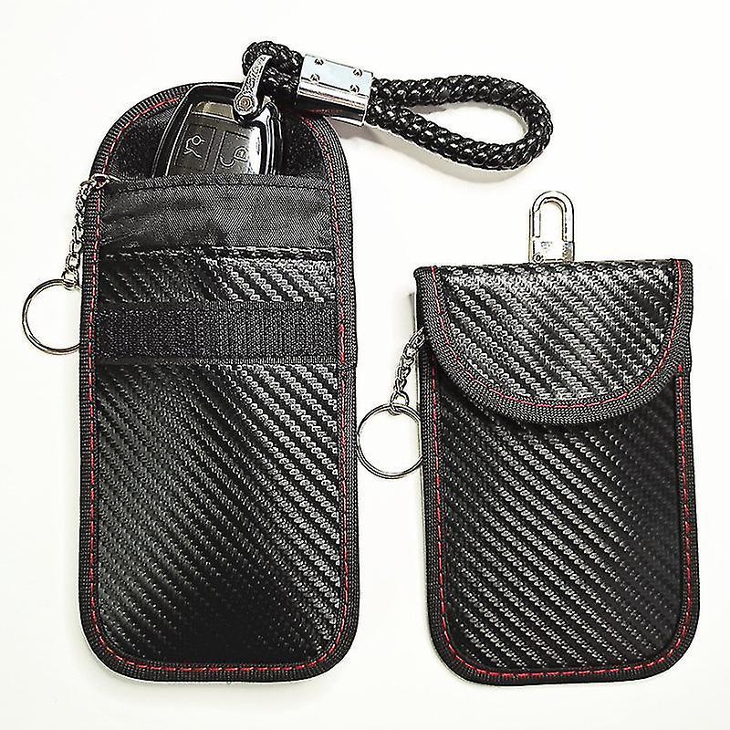 2 Pcs Mini Keyless Go Protection Car Keys Shielding Key Pouch Key Blanks