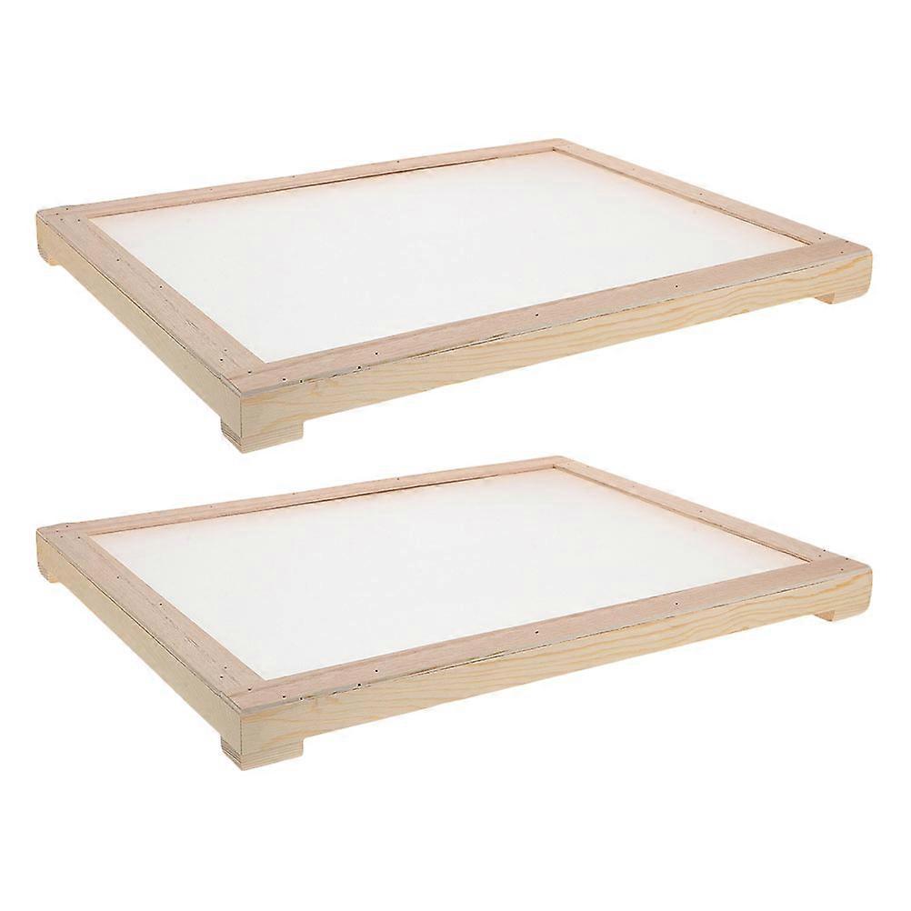 Mesh Drying Net Rectangular Tray for Herb Drying 2Pcs Wood Frame