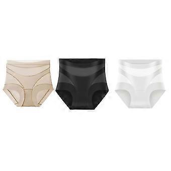 Unsichtbare Bauchweg-Unterwäsche aus weichem Nylongewebe, mittelhoch geschnitten, formende Boyshorts mit vollständiger Abdeckung, Mesh-Slips für Damen in Größe XL, für helle und dunkle Haut