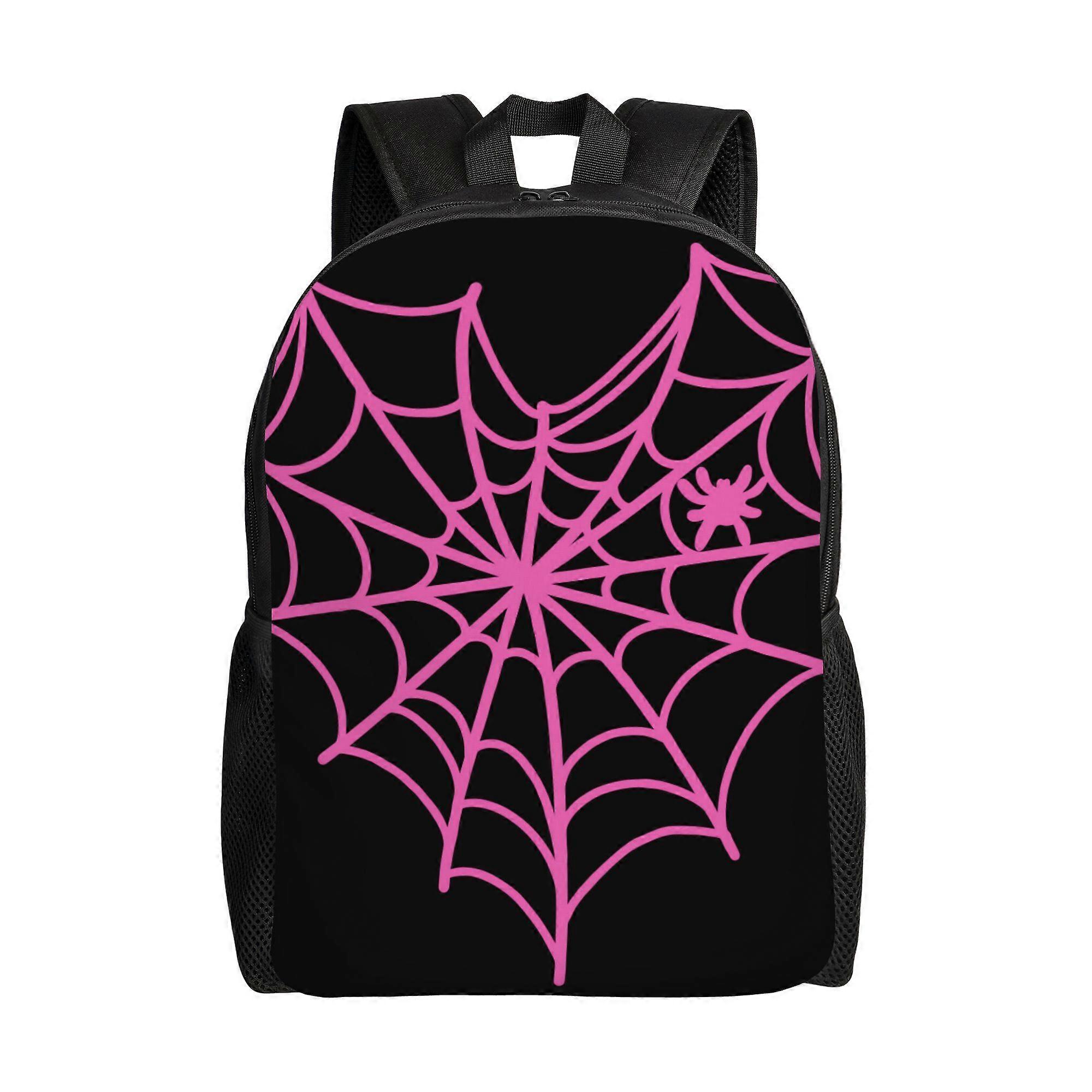 Cute Gwen Spider Web, Spider Pink Web, Pink Spidey, Grl Pwr, Halloween Web Straightforward Backpack Design with One Laye-mnbvc