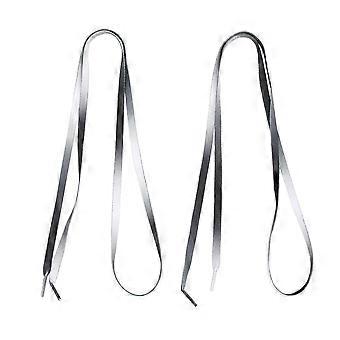 Flat Colored Shoelaces Universal Elasticity Black Gradient Pattern Flat Shoelaces For Boots 120x0.8cm 1 Pair