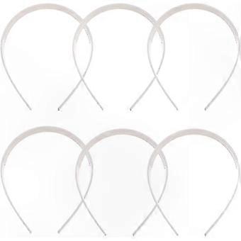 50-pack vanliga plastpannband för kvinnor och tjejer, vita kam-stil hårtillbehör för gör-det-själv-styling