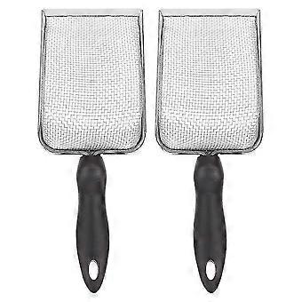 2Pcs Stainless Litter for Household Use Convenient Reptile Scoopers