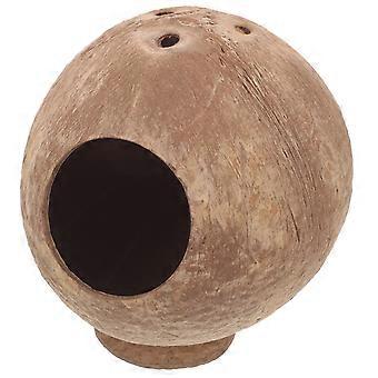 Hamster Coconuts Hut Natural Hideout for Hamster 2Pcs Brown Cage Toy